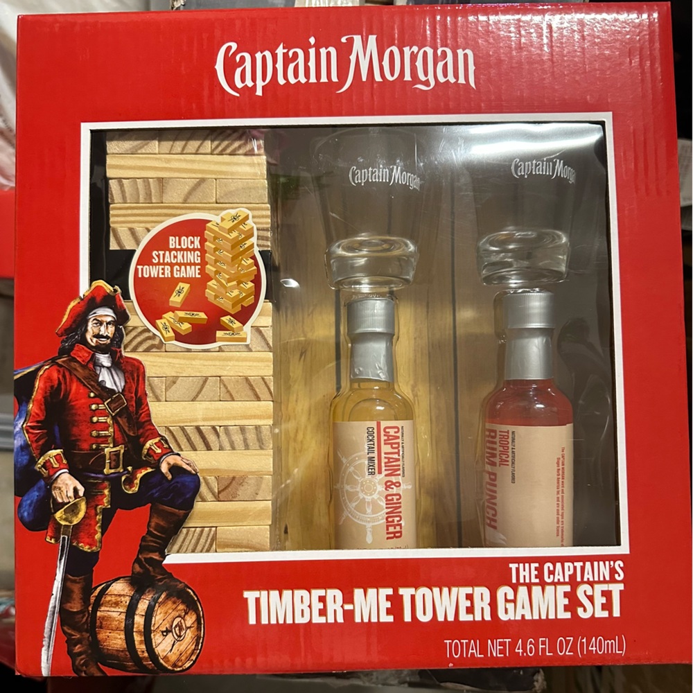Captain Morgan Timber Me Tower Game Gift Set